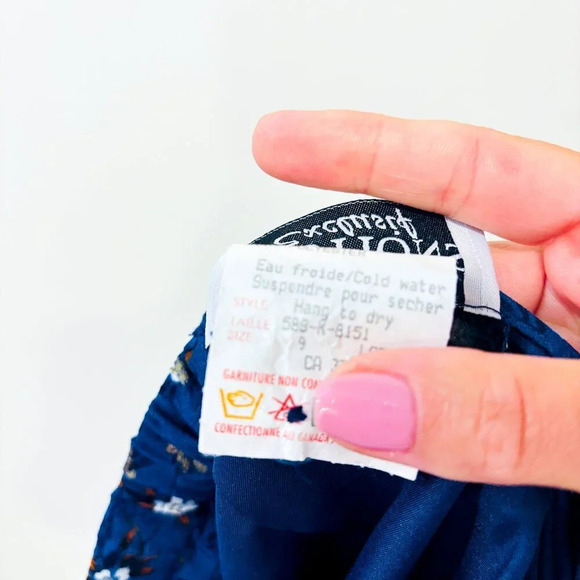 ÉMOTIONS EXCLUSIF Vintage Blue floral high-waist midi skirt | Retro feminine * - Picture 8 of 8